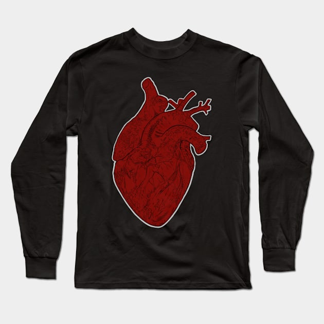 Strength of heart Long Sleeve T-Shirt by JIMDOWNTATTOOS